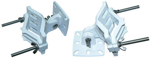 Aluminium tilt adjustment bracket, white, 42-85mm capability – 40mm stand-off